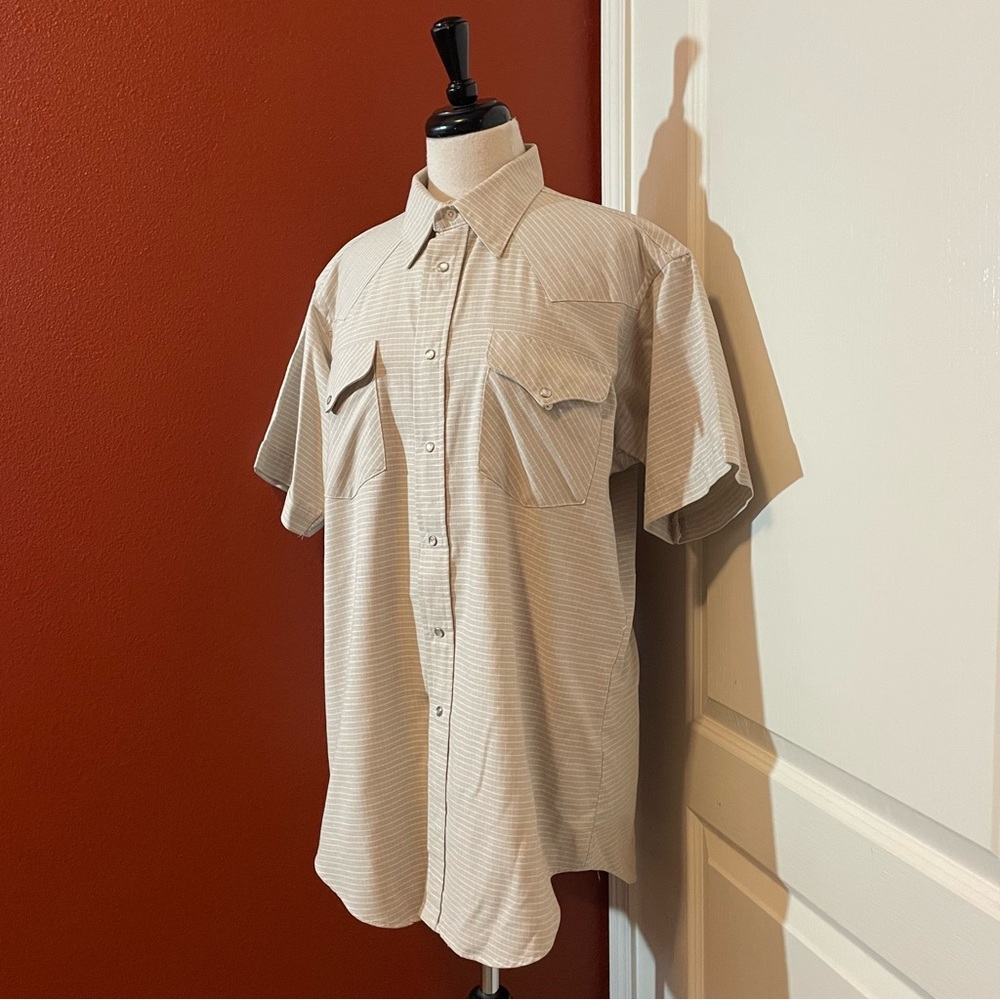 Ruddock Men’s Vintage Pearl Snap Gridlock Short Sleeve Western Classic Fit Shirt